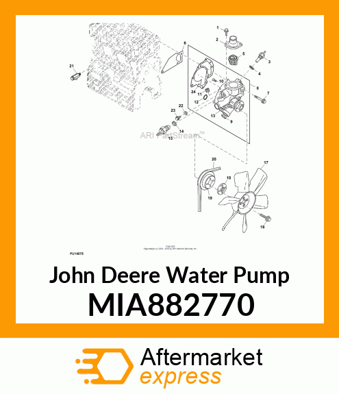 PUMP ASSY, WATER MIA882770