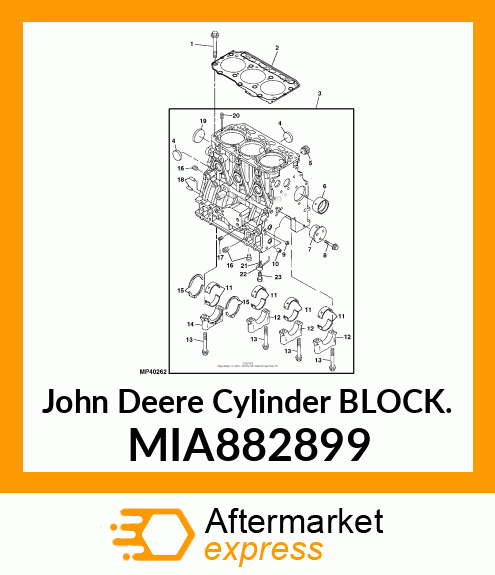 BLOCK ASSY, CYLINDER MIA882899