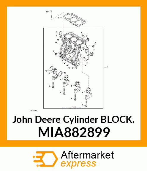 BLOCK ASSY, CYLINDER MIA882899