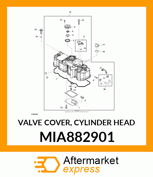 VALVE COVER, CYLINDER HEAD MIA882901