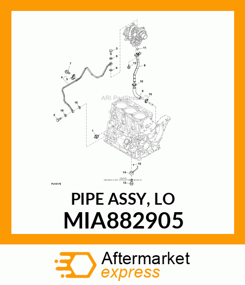 PIPE ASSY, LO MIA882905