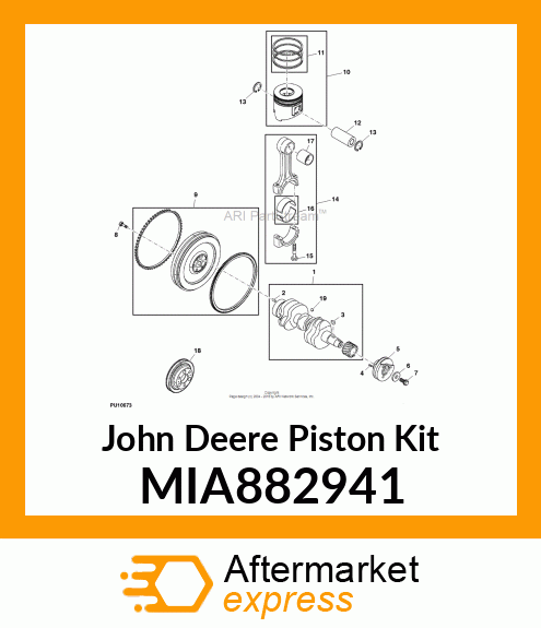 PISTON ASSY, 0.25 OS MIA882941