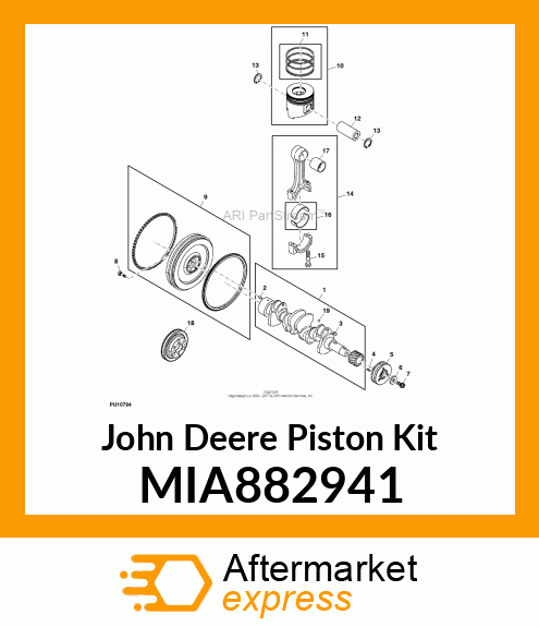 PISTON ASSY, 0.25 OS MIA882941