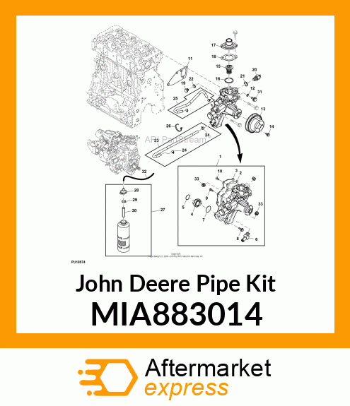 PIPE ASSY, CW A MIA883014