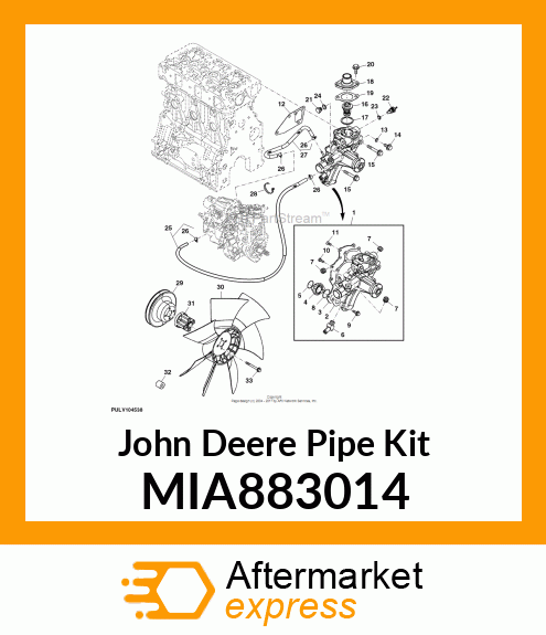 PIPE ASSY, CW A MIA883014