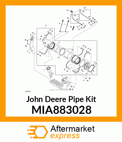 PIPE ASSY, PRES EXH MIA883028