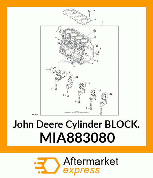 BLOCK ASSY, CYLINDER MIA883080