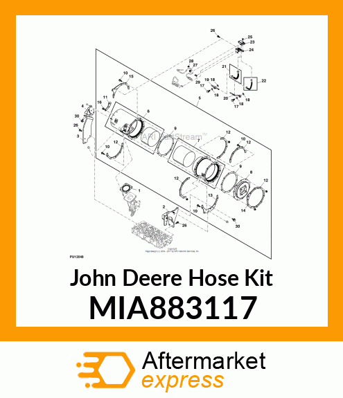 HOSE ASSY, PRES EXH MIA883117