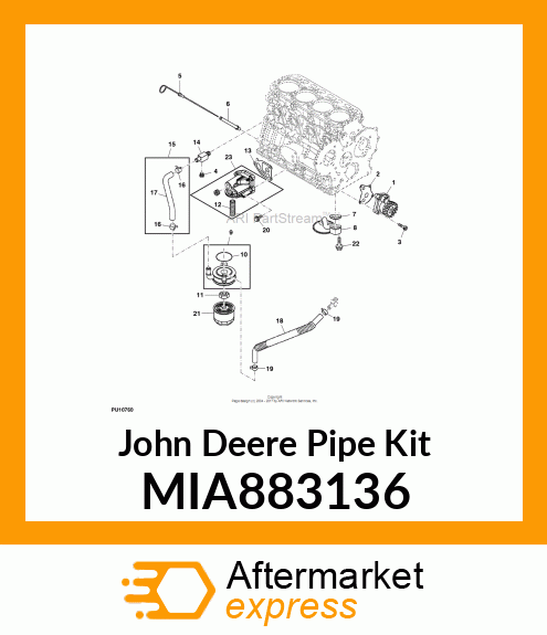 PIPE ASSY, CW COOLER MIA883136