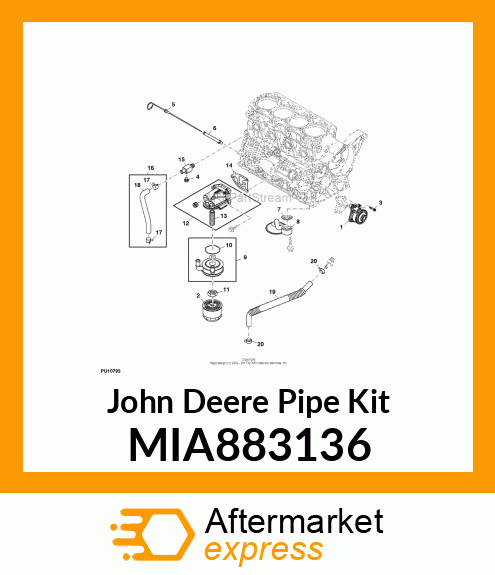 PIPE ASSY, CW COOLER MIA883136