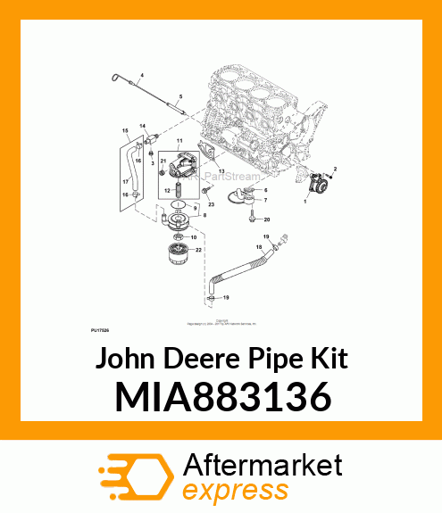 PIPE ASSY, CW COOLER MIA883136