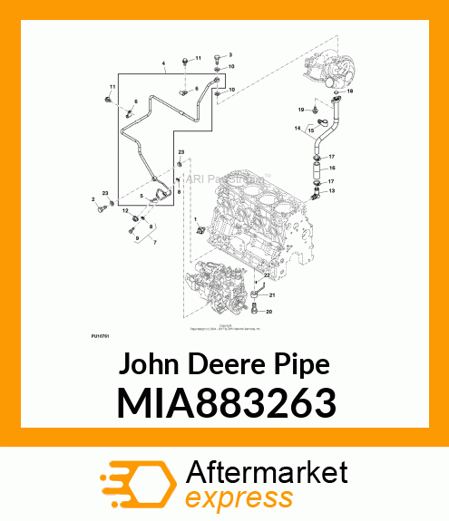 PIPE ASSY, LUB. OIL MIA883263