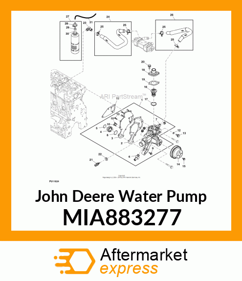 PUMP ASSY, CW HIGH MIA883277