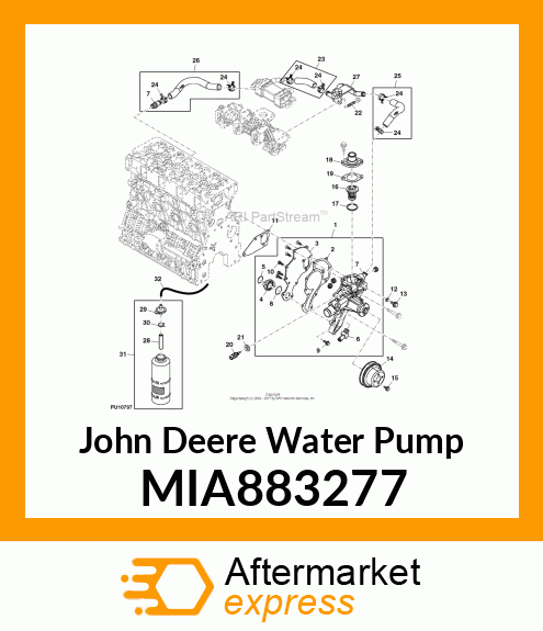 PUMP ASSY, CW HIGH MIA883277