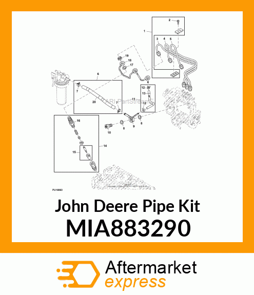 PIPE ASSY, INJ. NO2 MIA883290