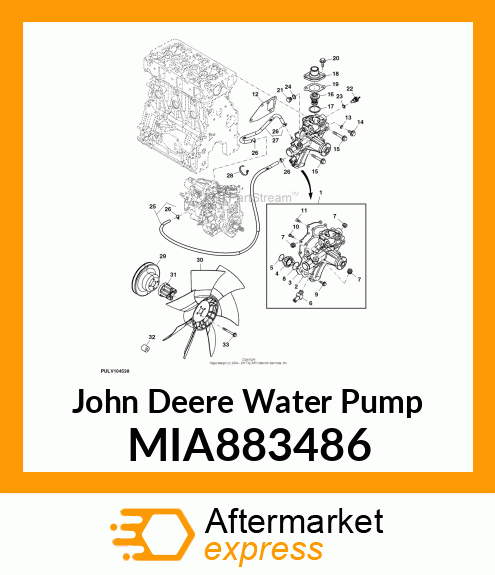 PUMP, ASSY WATER MIA883486