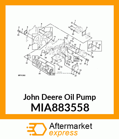 PUMP ASSY, LUB OIL MIA883558