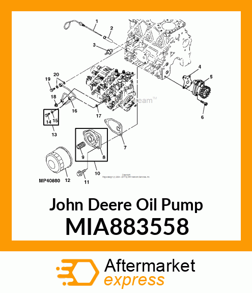 PUMP ASSY, LUB OIL MIA883558