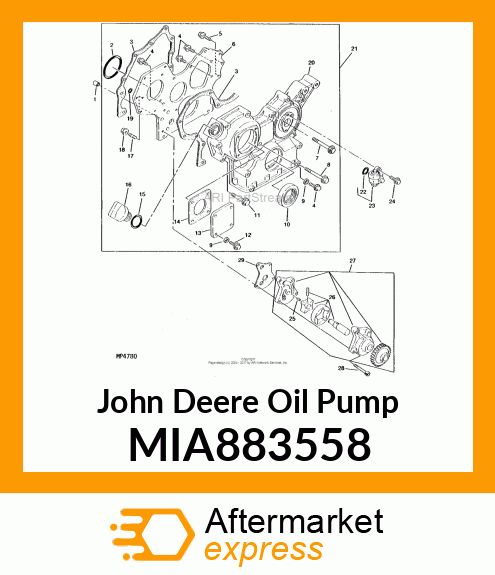 PUMP ASSY, LUB OIL MIA883558