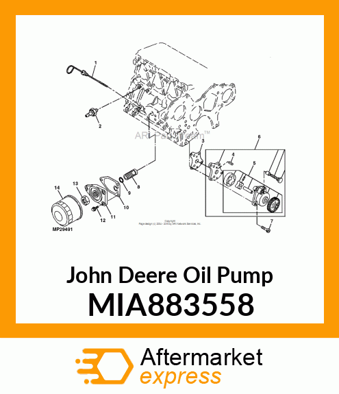 PUMP ASSY, LUB OIL MIA883558