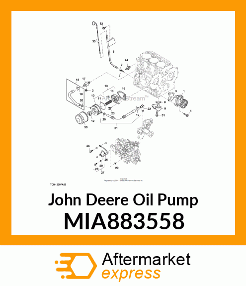 PUMP ASSY, LUB OIL MIA883558