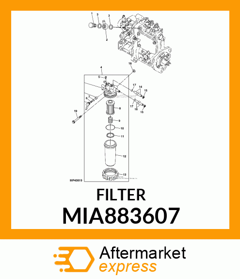 FILTER ASSY, FUEL MIA883607