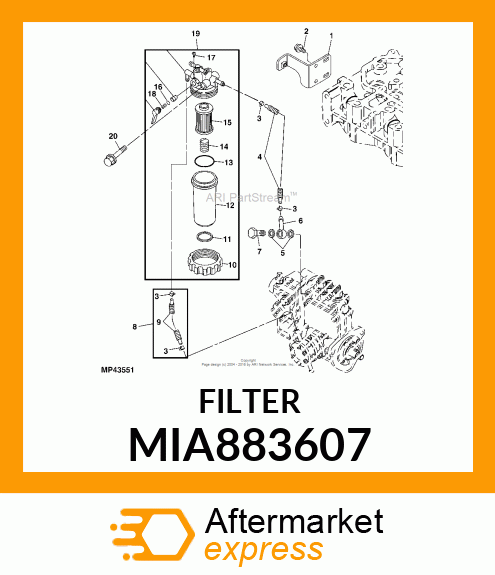 FILTER ASSY, FUEL MIA883607