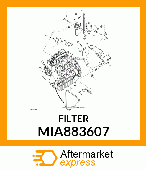 FILTER ASSY, FUEL MIA883607