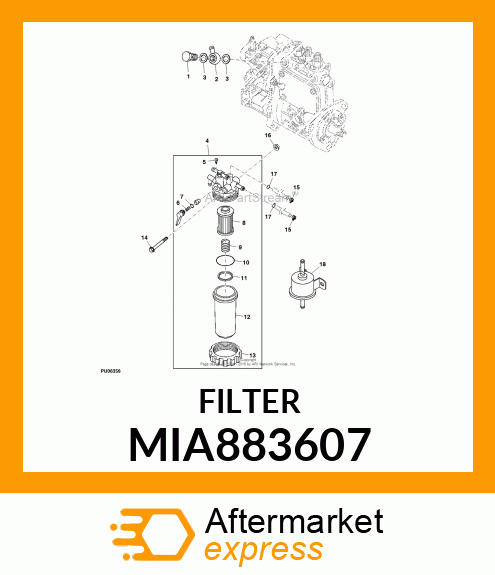 FILTER ASSY, FUEL MIA883607