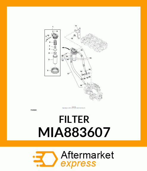 FILTER ASSY, FUEL MIA883607