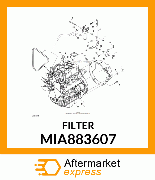 FILTER ASSY, FUEL MIA883607