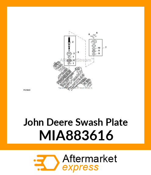 SWASH PLATE, PLATE KIT, SWASH MIA883616