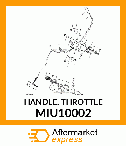 HANDLE, THROTTLE MIU10002