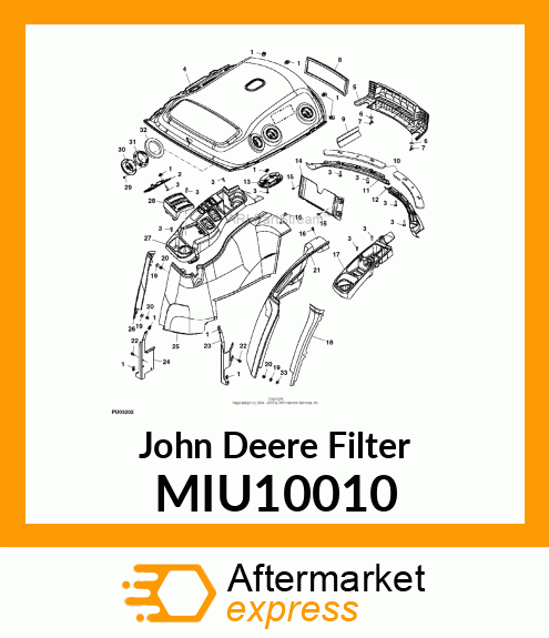 FILTER, FRESH AIR, CAB MIU10010