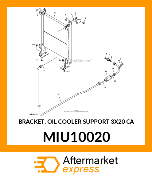 BRACKET, OIL COOLER SUPPORT 3X20 CA MIU10020