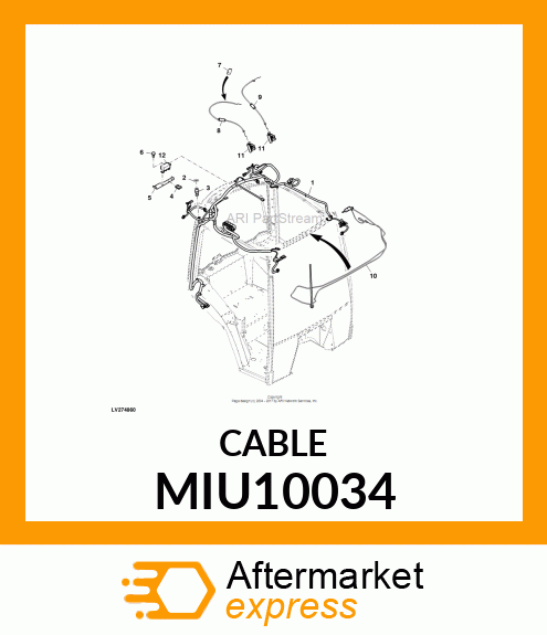 CABLE, CONTROL HEATER VALVE MIU10034