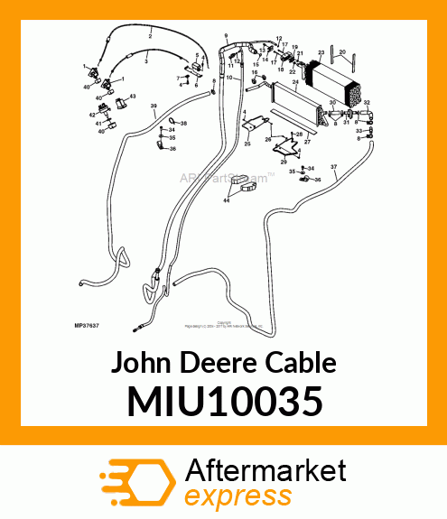 CABLE CONTROL, THERMOSTAT MIU10035