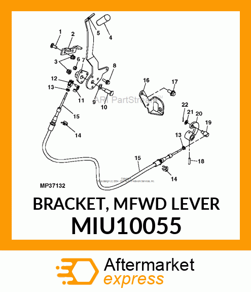 BRACKET, MFWD LEVER MIU10055