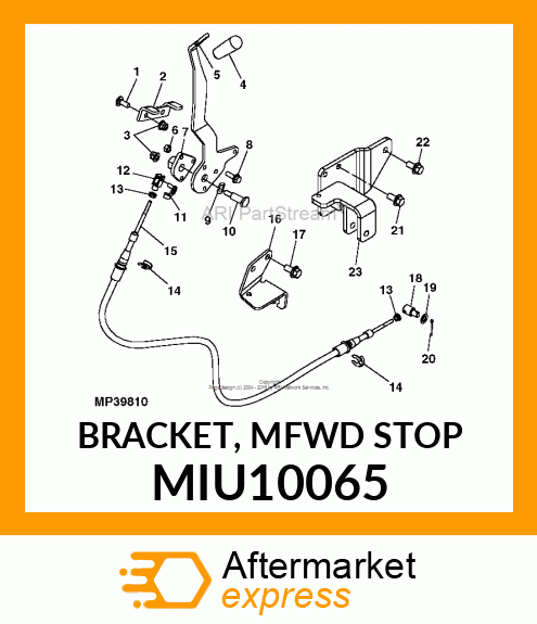 BRACKET, MFWD STOP MIU10065