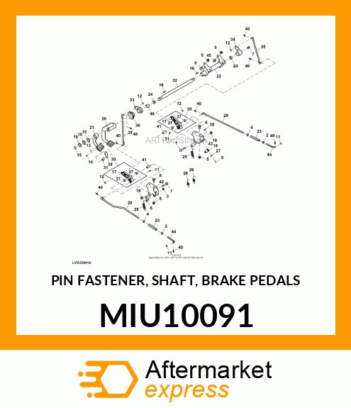 PIN FASTENER, SHAFT, BRAKE PEDALS MIU10091