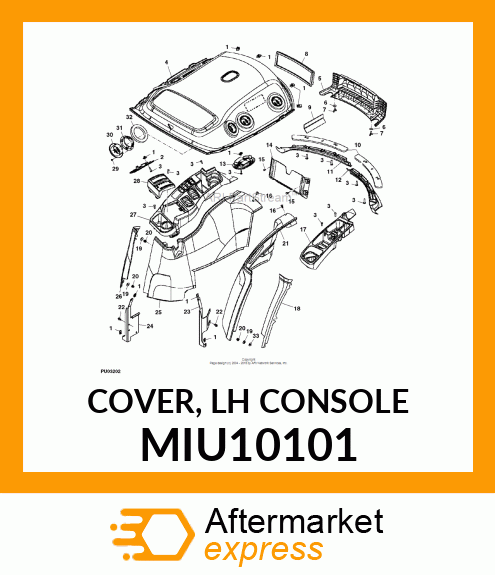 COVER, LH CONSOLE MIU10101