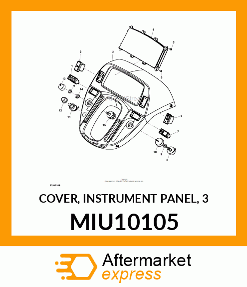 COVER, INSTRUMENT PANEL, 3 MIU10105