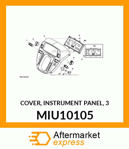 COVER, INSTRUMENT PANEL, 3 MIU10105