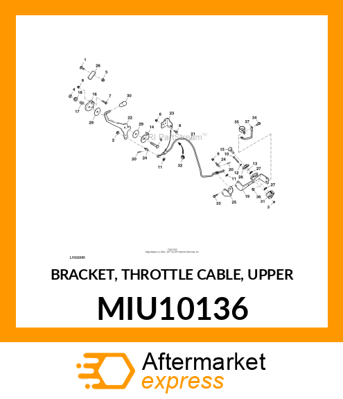 BRACKET, THROTTLE CABLE, UPPER MIU10136