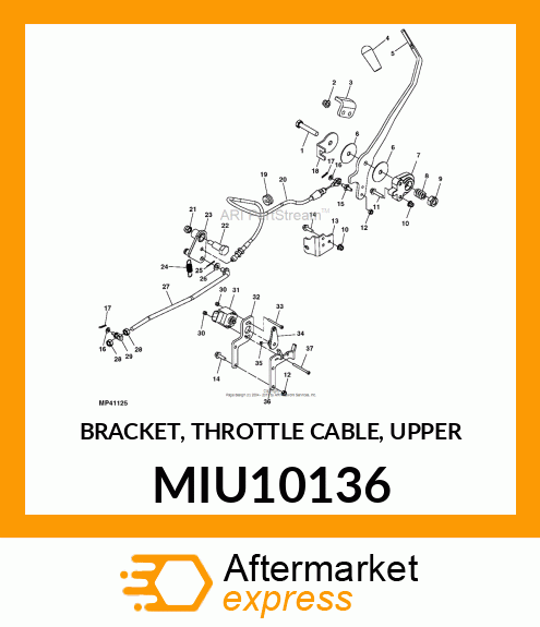 BRACKET, THROTTLE CABLE, UPPER MIU10136