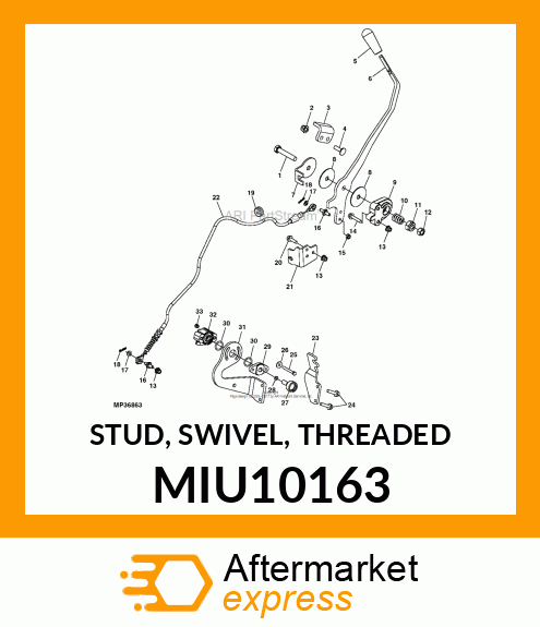 STUD, SWIVEL, THREADED MIU10163