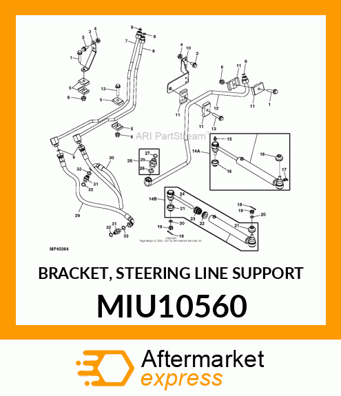 BRACKET, STEERING LINE SUPPORT MIU10560