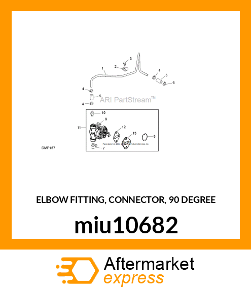 ELBOW FITTING, CONNECTOR, 90 DEGREE miu10682