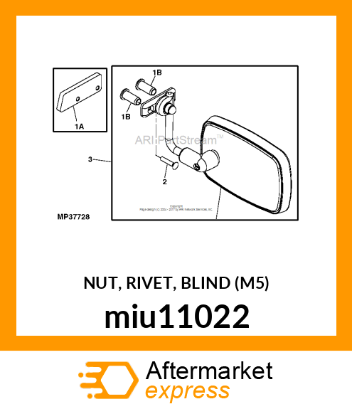 NUT, RIVET, BLIND (M5) miu11022