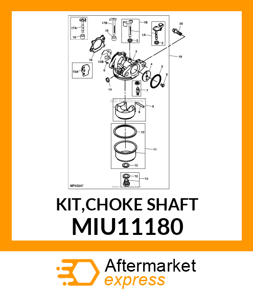 KIT,CHOKE SHAFT MIU11180